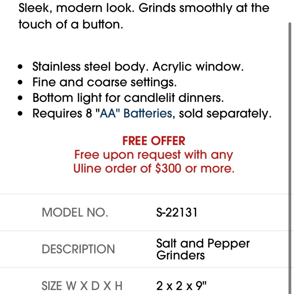 Silver Salt and Pepper Grinder Set - Picture 3 of 3